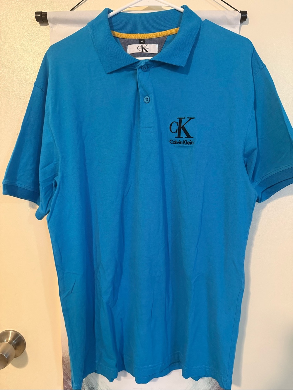 Calvin Klein Turquoise Blue Polo with CK Logo